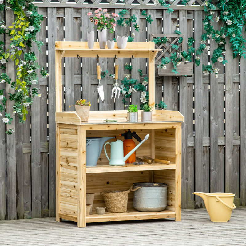 Banc de jardin en pot Leenah