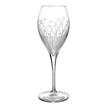 JoyJolt Geo Crystal White Wine Glasses - 14 oz - Set of 4 European Crystal  Wine Glasses