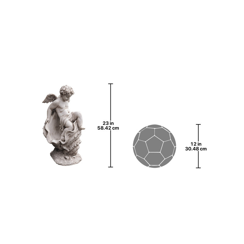 Testing The Waters Cherub Statue