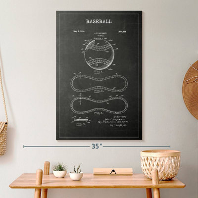 Baseball BW, brevet sur toile