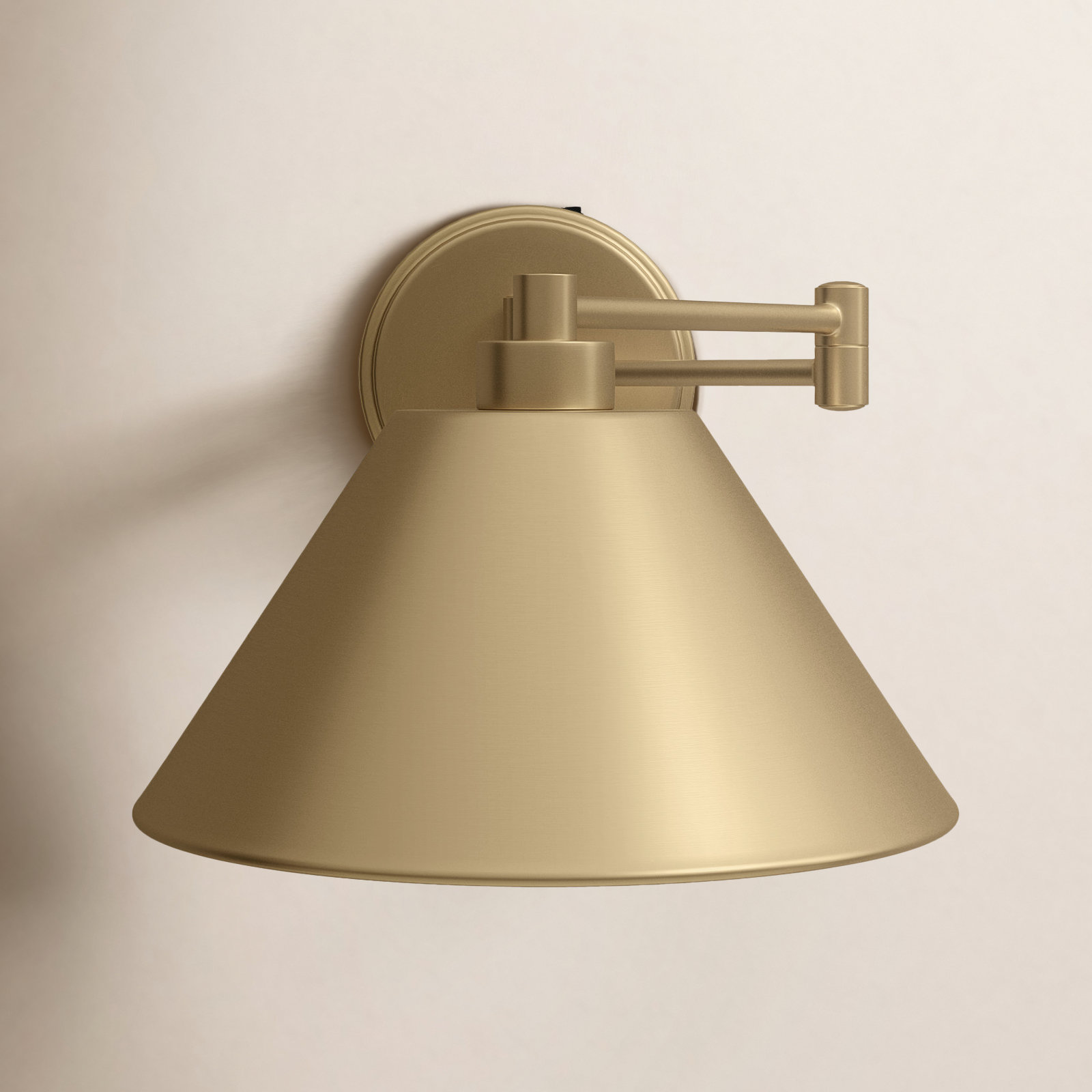 Schaller Single Light Dimmable Wall Sconces, Brass, Brass