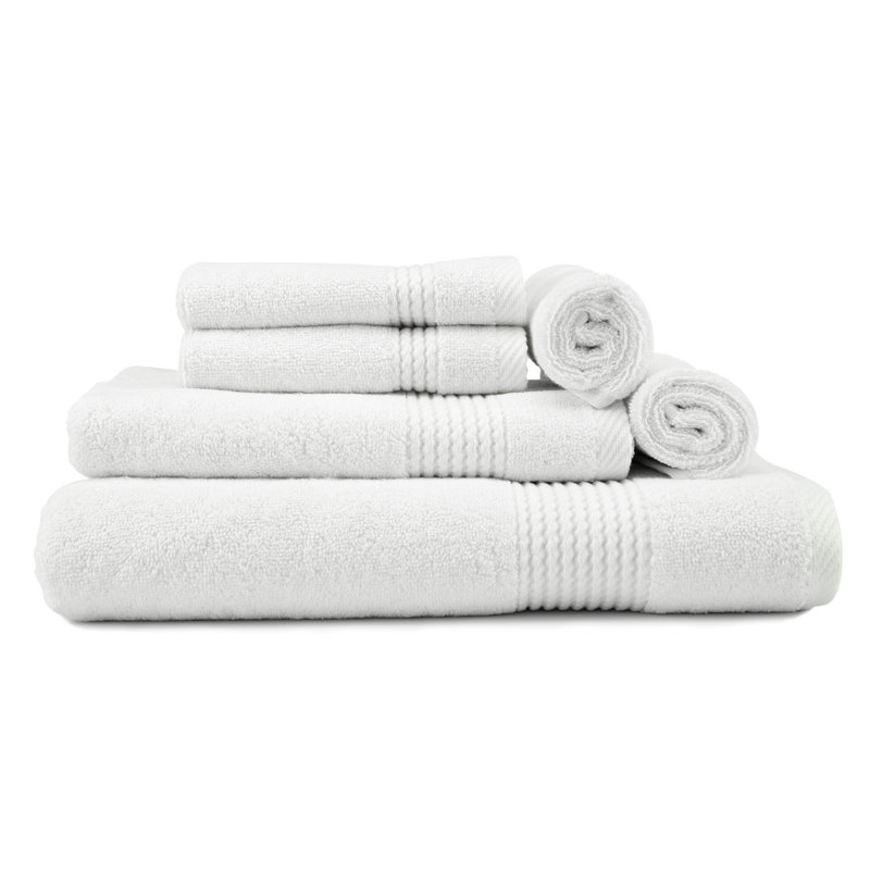 Ensemble de serviettes 6 pièces Adlena, Blanc