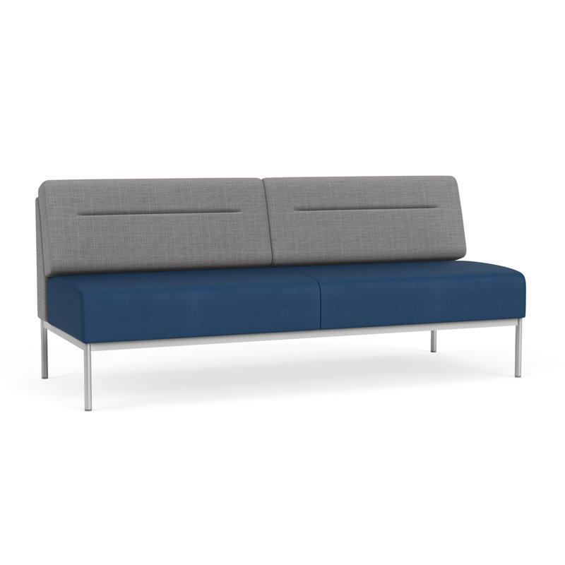 Canapé Darsey, Sans alimentation, Argent argent, Chambray gris; Patriot Plus Blue Ridge