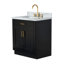 Meuble-lavabo simple en bois massif 30 po avec plateau en marbre de Carrare 1,5 po Tidworth-1028089730-1028089733