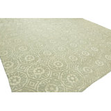 Wool Geometric Area Rug in Ivory