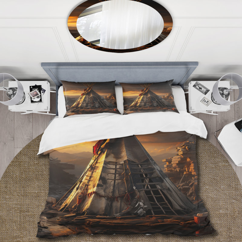 Ensemble de housse de couette en microfibre / polyester , Housse de couette pour grand lit et 2 taies décor