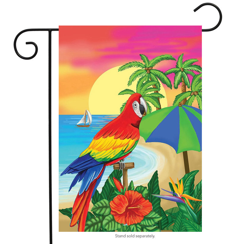 Drapeau paradisiaque du jardin d'été