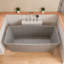 Baignoire de trempage en pierre 71 po x 35,4 po