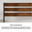 Structure de lit pour lit en fer robuste avec garniture en bois rustique