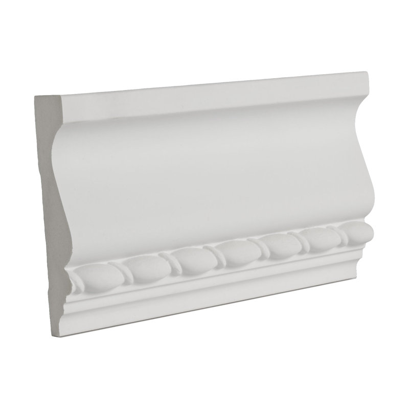 6-Inch White Polyurethane Rope Panel Moulding Sample