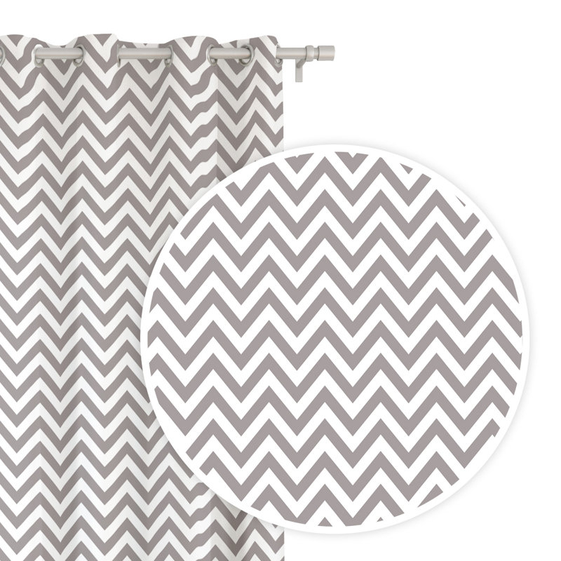 Eyelet Semi Sheer Curtain, Grey