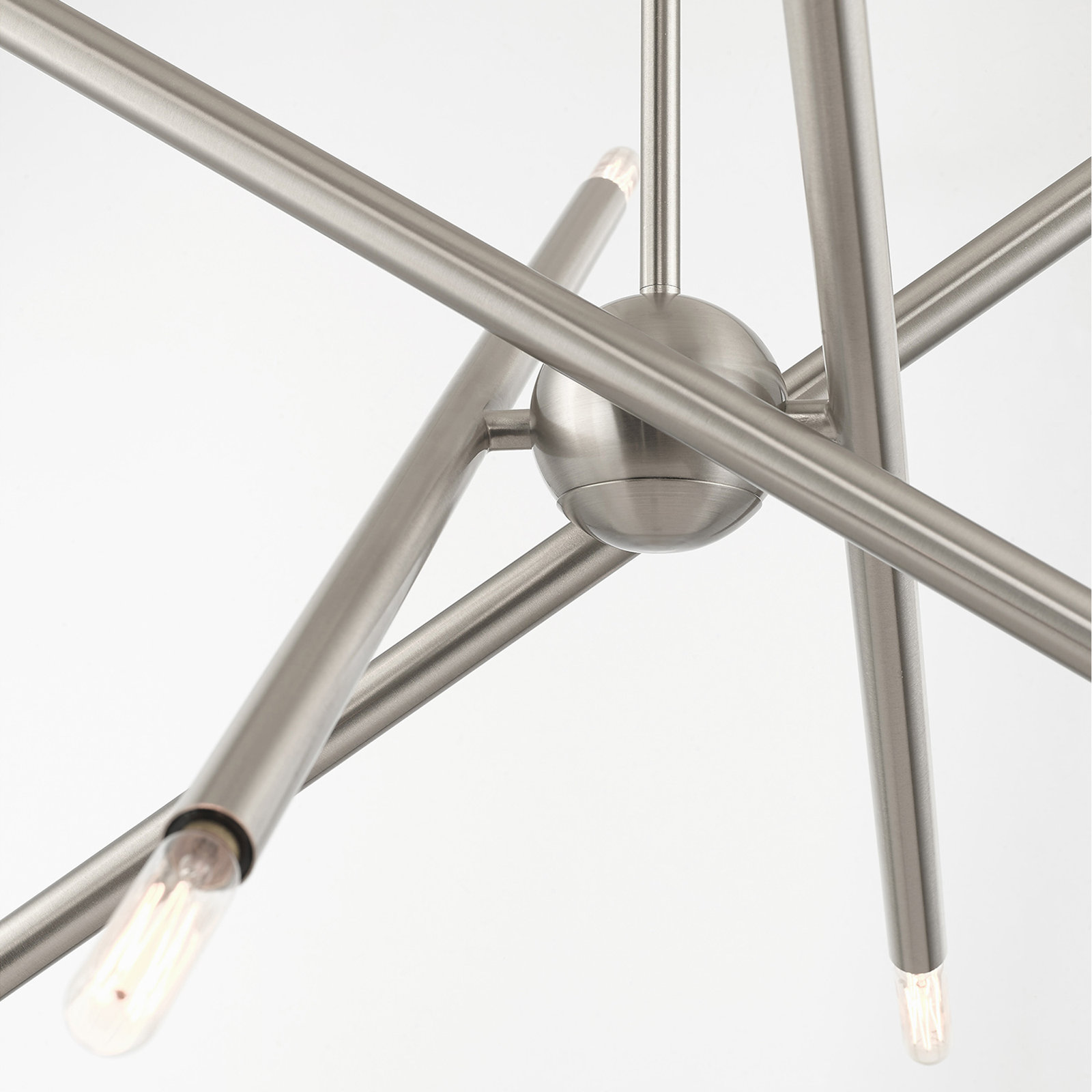 Poco 8 - Light Dimmable Sputnik Chandelier, Brushed Nickel