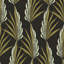 Areca Palm - papier peint noir doré