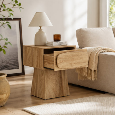21.6" End Table, Small Side Table with Storage Drawer