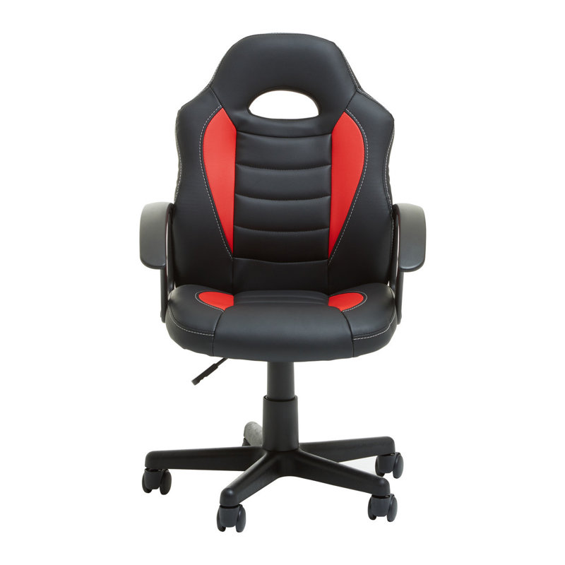 Inbox Zero Polyurethane, Black/Red