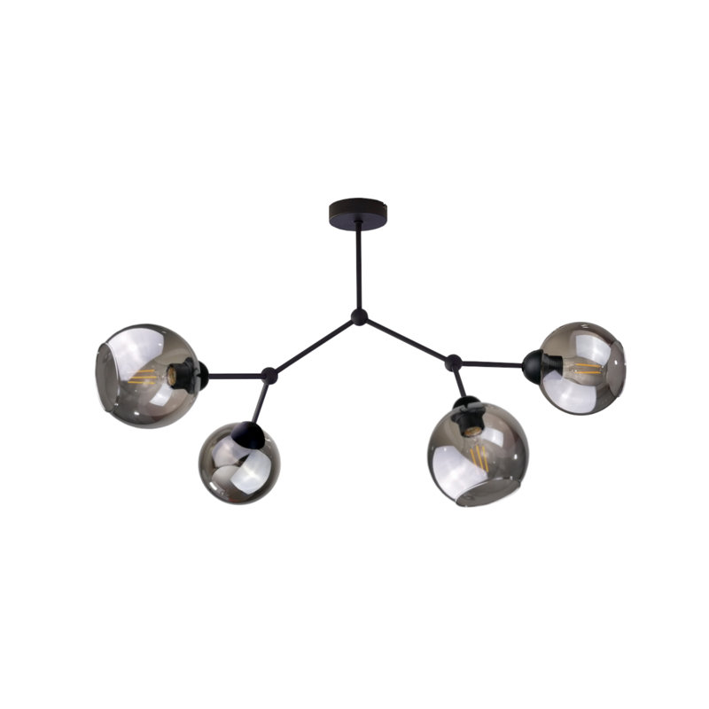 Maryjo Glass Semi Flush Mount, Grey