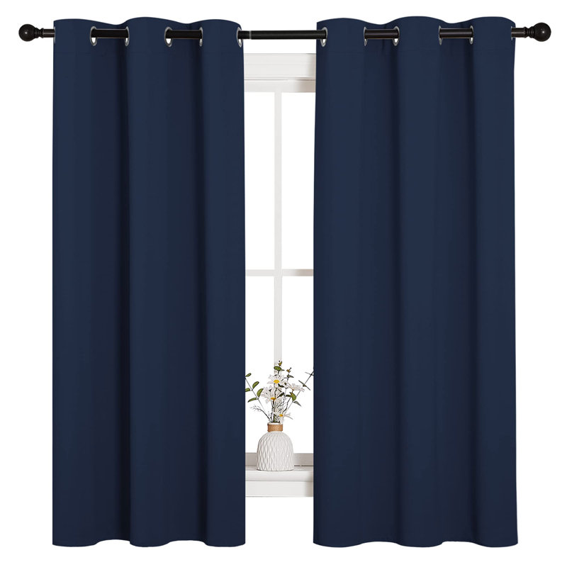 Matty Thermal Insulated Blackout Grommet Curtain Pair, 42" W x 63" L, Light Gray