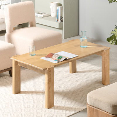 Clayton 26" Wide Rectangular Solid Wood Coffee Table