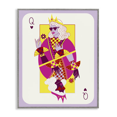 Giclée encadrée de carte reine tendance, design par Grace Popp