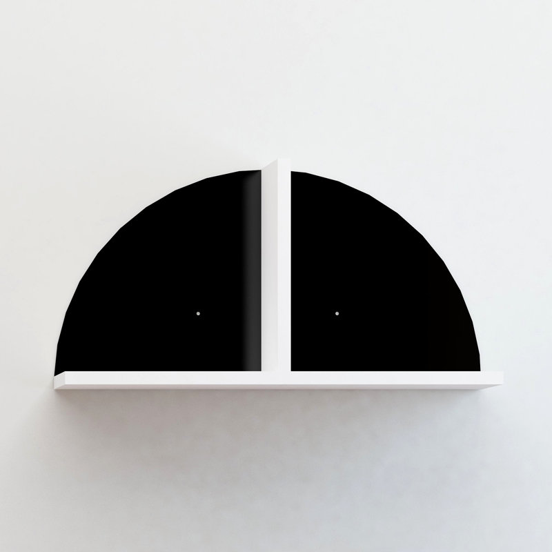 Tablette décorative 2 pièces Abderrahman, Noir et blanc