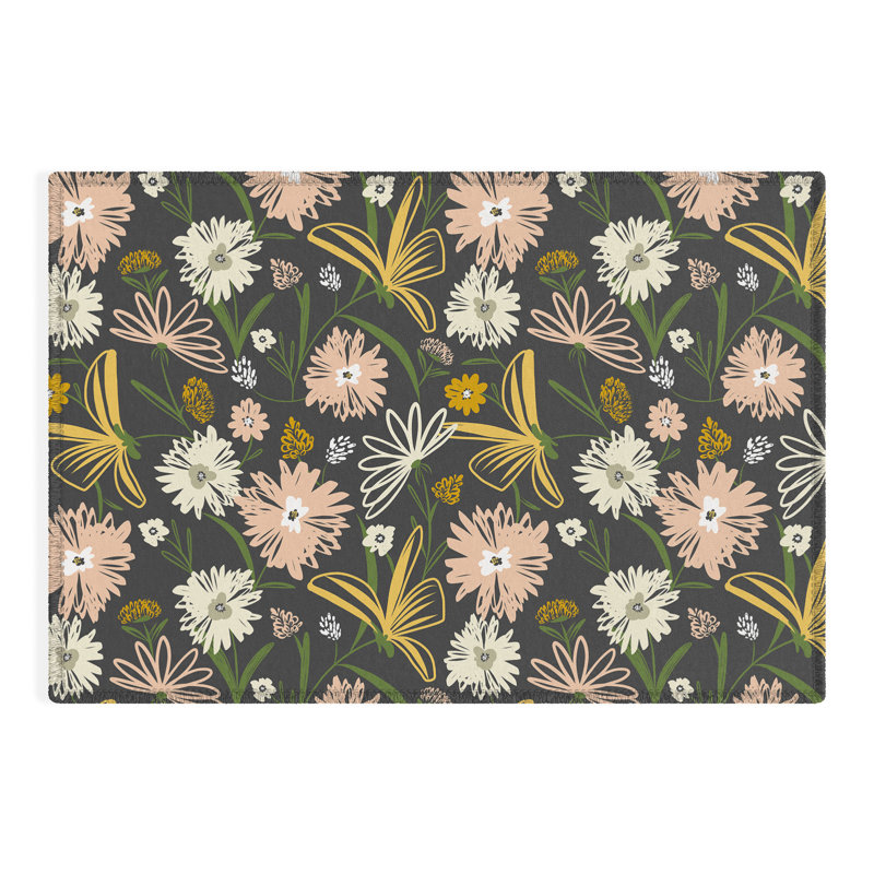 Floral Rug, Rectangle 2' x 3'