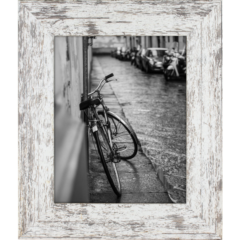 Cadre photo simple Samra, Bois de grange blanc, L 13 po x H 16 po
