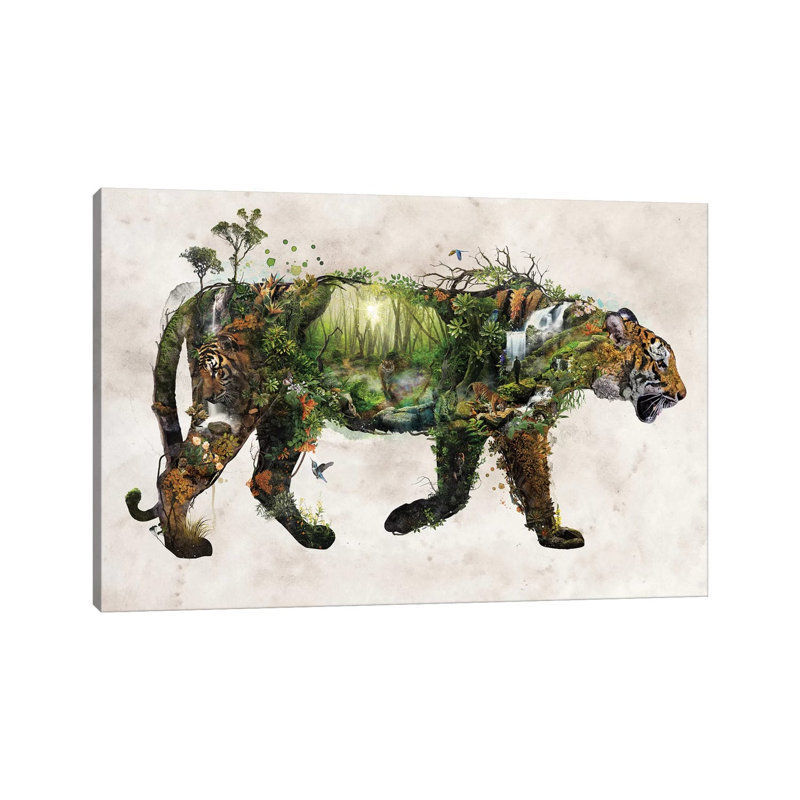 Surreal Tiger by Barrett Biggers - Wrapped Canvas Print, 20.32 cm H x 30.48 cm W