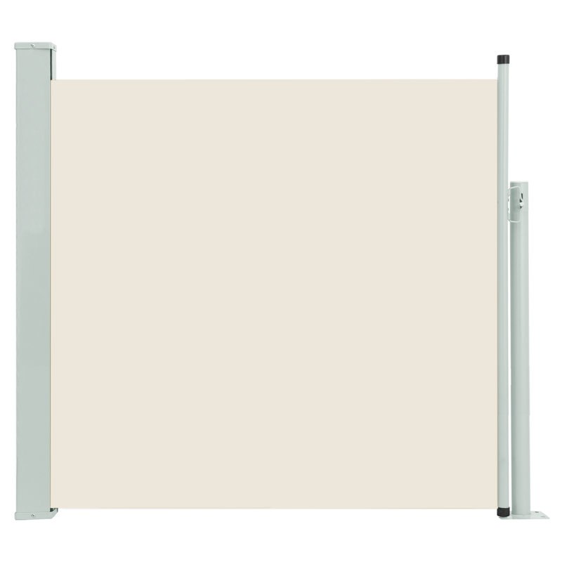 Dakota Fields 500cm W x 0cm D Fabric Cover Motorised Retractable Side Awning, Cream