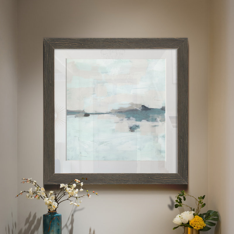 Reproduction d’art sur papier « Coast formation I », H 27,5 po x l 27,5 po x P 1,5 po, Cadre en papier gris