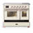 Majestic III Series 40 Inch Induction Range with 6 Induction Elements in Antique White (Copper Trim)-124828938-124828933