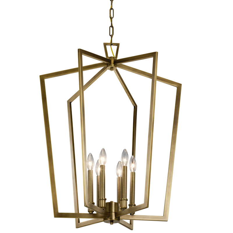 6 - Light Geometric Chandelier