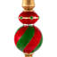 Ball Finial With Bell Base Commercial Size Christmas Decoration - 65" - Red And Green