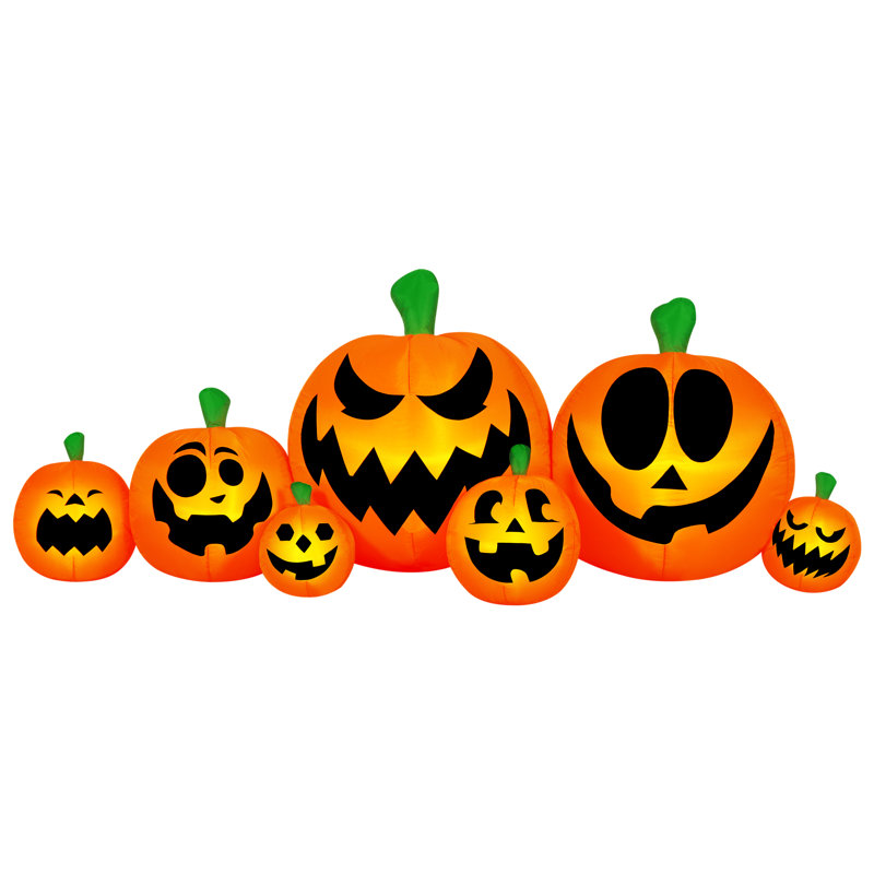 Ensemble gonflable de décoration d'Halloween 7 pièces pour l'extérieur