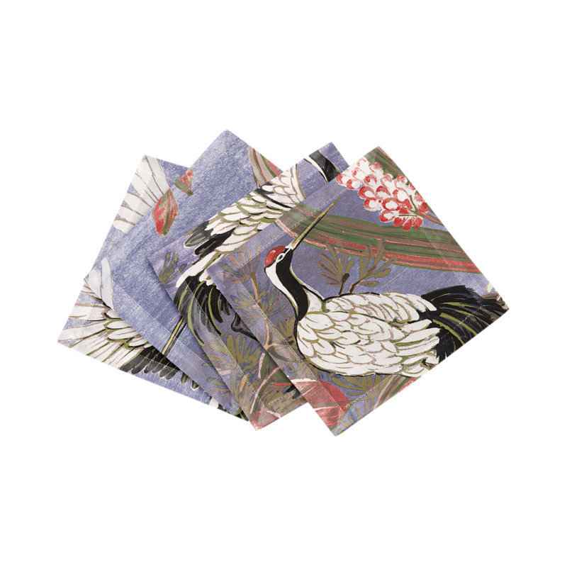 Summer Palace Cotton Sateen Cocktail Napkins, Ducal