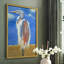 Blue Heron, reproduction encadrée - bois massif-972089055