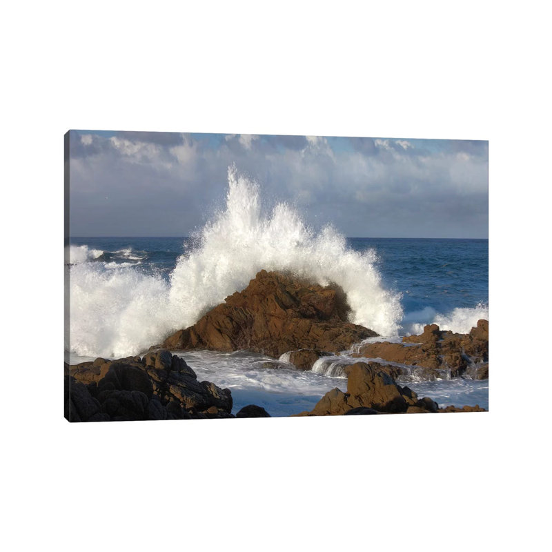 Crashing Waves At Garrapata State Beach, Big Sur, California by Tim Fitzharris - Wrapped Canvas Print