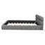 Lit plateforme tapissier avec tissu épais, lit au sol avec structure solide-1441534828