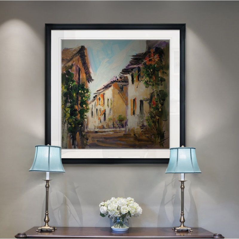 « france iv », peinture, H 16 po x l 16 po x P 1,5 po, Cadre noir