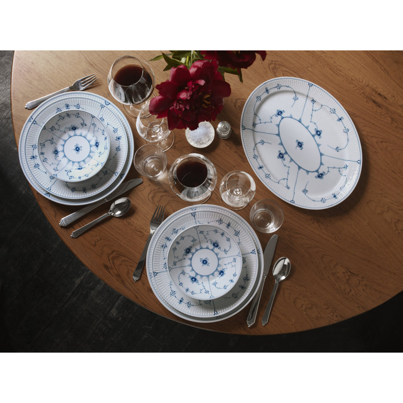 Blue Fluted Plain 10" Plate