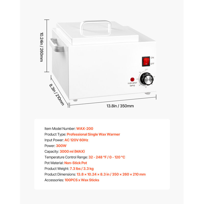 Réchaud à cire simple 3000 ML pour épilation 32-248? Réglable