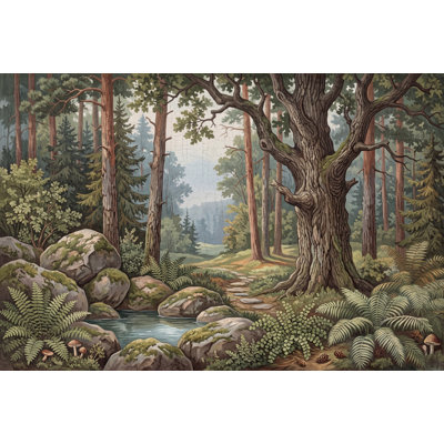 Papier peint forêt paysage