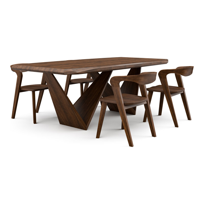 Livingon 5-Piece Dining Table Set, 5 Pieces: Table, 4 Chairs