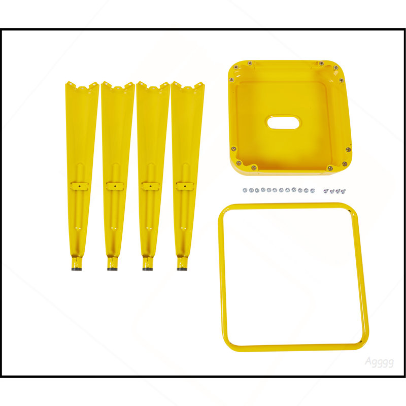 Ensemble de 4 tabourets de bar de 24 po à hauteur de comptoir, tabourets de bar en métal sans dossier, empilables, détachables et faciles à assembler, pour un îlot de cuisine / bar / café / salle à manger (jaune)