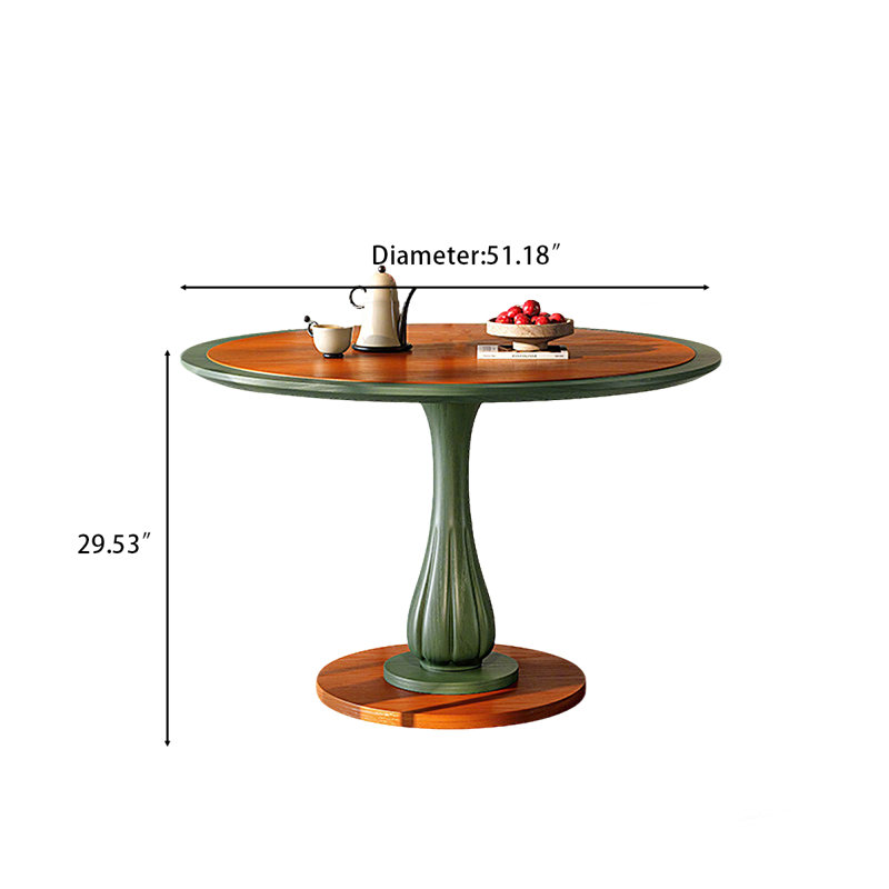Table de salle à manger 51,18 po, 59.53"H x 51.18"L x 51.18"W