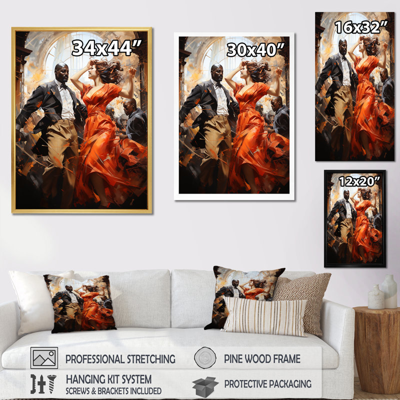 Tango Dance Elegance I sur impression sur toile, Toile tendue, H 40 po x l 30 po x P 1,5 po