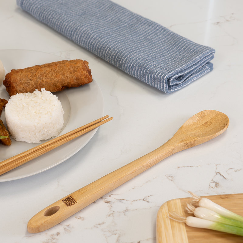 Joyce Chen Burnished Bamboo Mixing Spoon, 12-inch