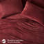 Ensemble de draps pour grand lit 4 pièces 100% ultra doux et bordeaux 2 taies d'oreiller lavables à la machine