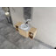 Meuble-lavabo mural avec lavabo d'art en céramique et 2 tablettes de rangement, 2 portes à fermeture douce-1183966589-1183966563