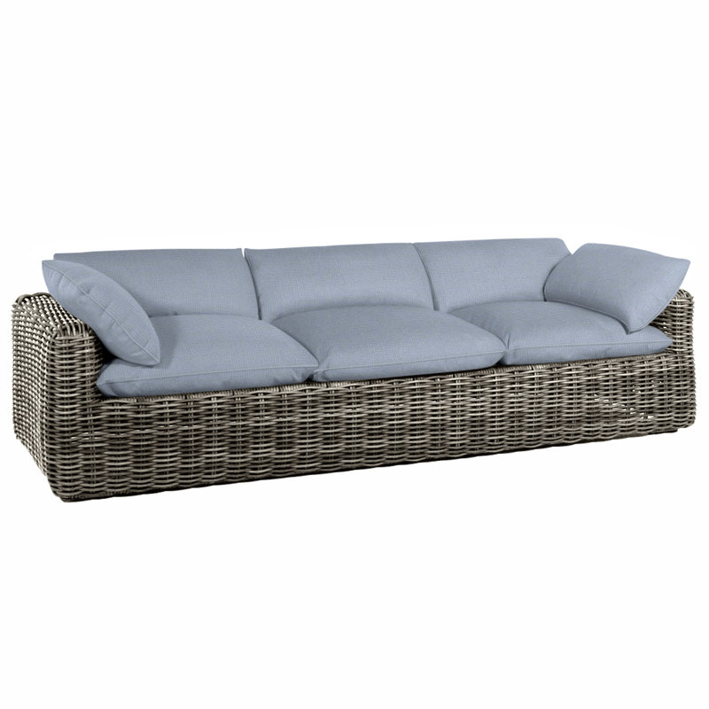 Canapé Montecito - Raphia, Welt, Raphia, Chambray tonnelle