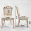 Chaise rembourrée avec pieds en bois